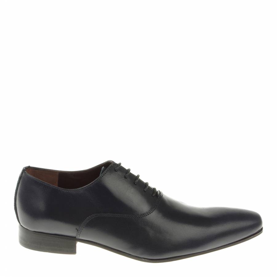 Dark Blue Leather Classic Shoes - BrandAlley