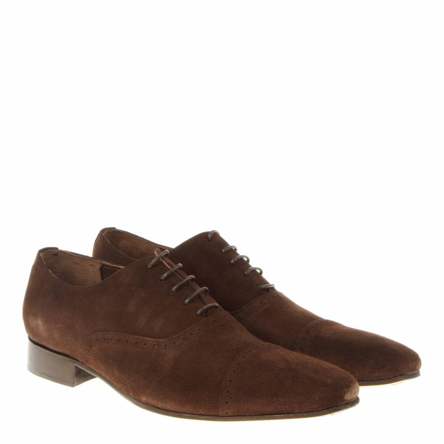 Brown Suede Oxford Shoes - BrandAlley