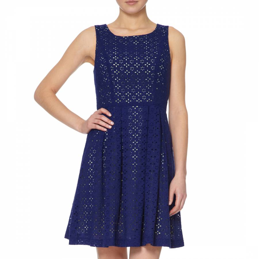 Blue Rosemary Lace Cotton Dress - BrandAlley