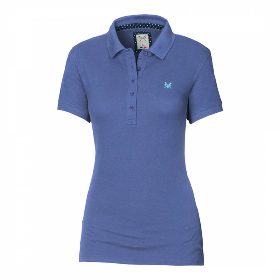 Women's Dusky Blue Classic Cotton Polo Shirt - BrandAlley