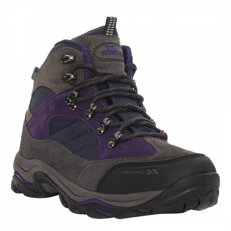 purple walking boots