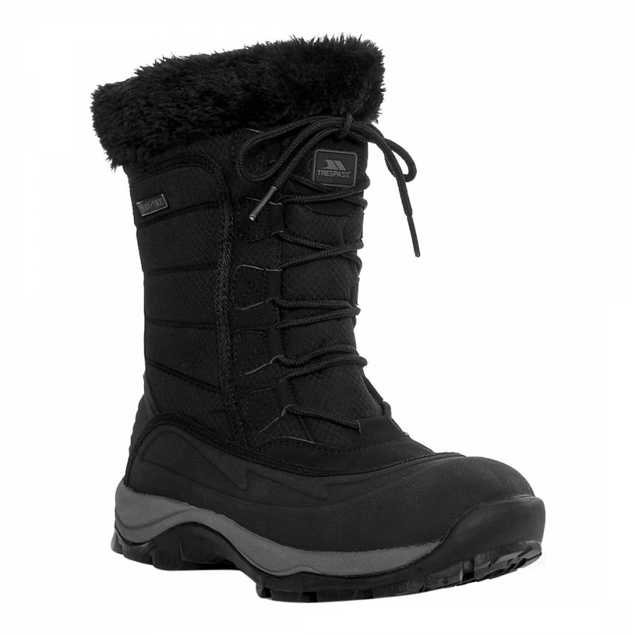 womens black snow boots uk