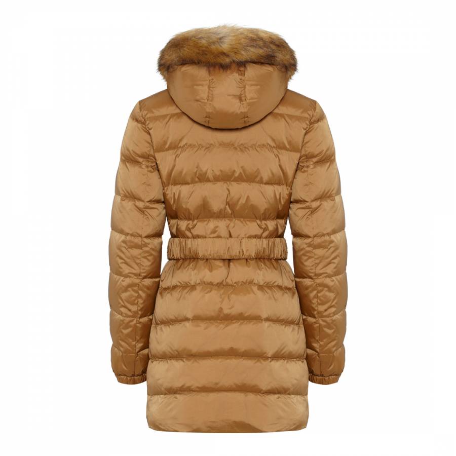 Gold Down Filled Quilted Coat - BrandAlley