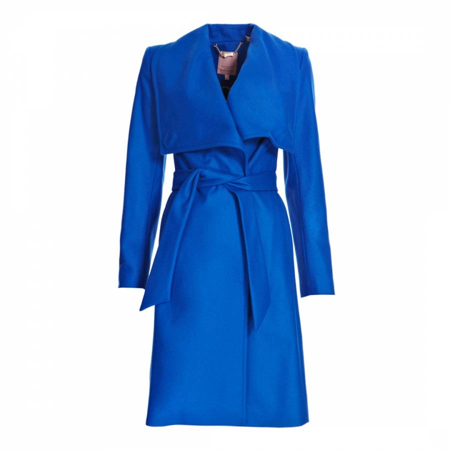 Blue Wool and Cashmere Blend Coat - BrandAlley