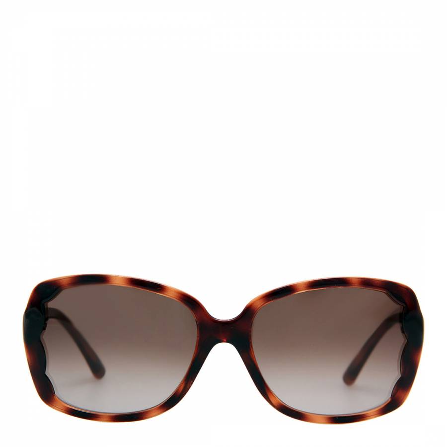 Women's Light/Dark Brown Tortoise Shell Cut Out Sunglasses - BrandAlley