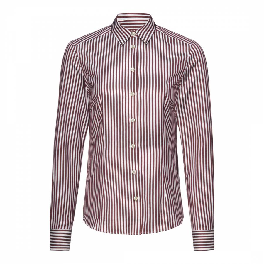 Pink/White Stripe Cotton Shirt - BrandAlley