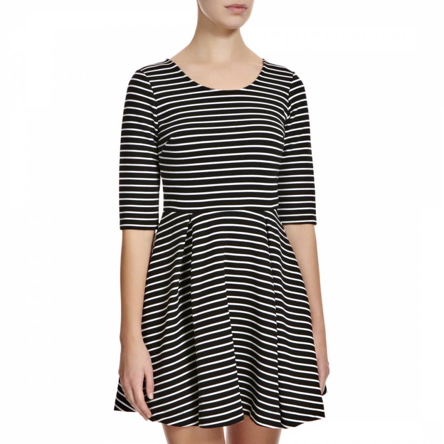 Black/White Breton Stripe Dress - BrandAlley