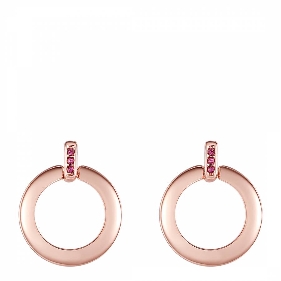 Rose Gold Swarovski Elements Crystal Earrings - BrandAlley