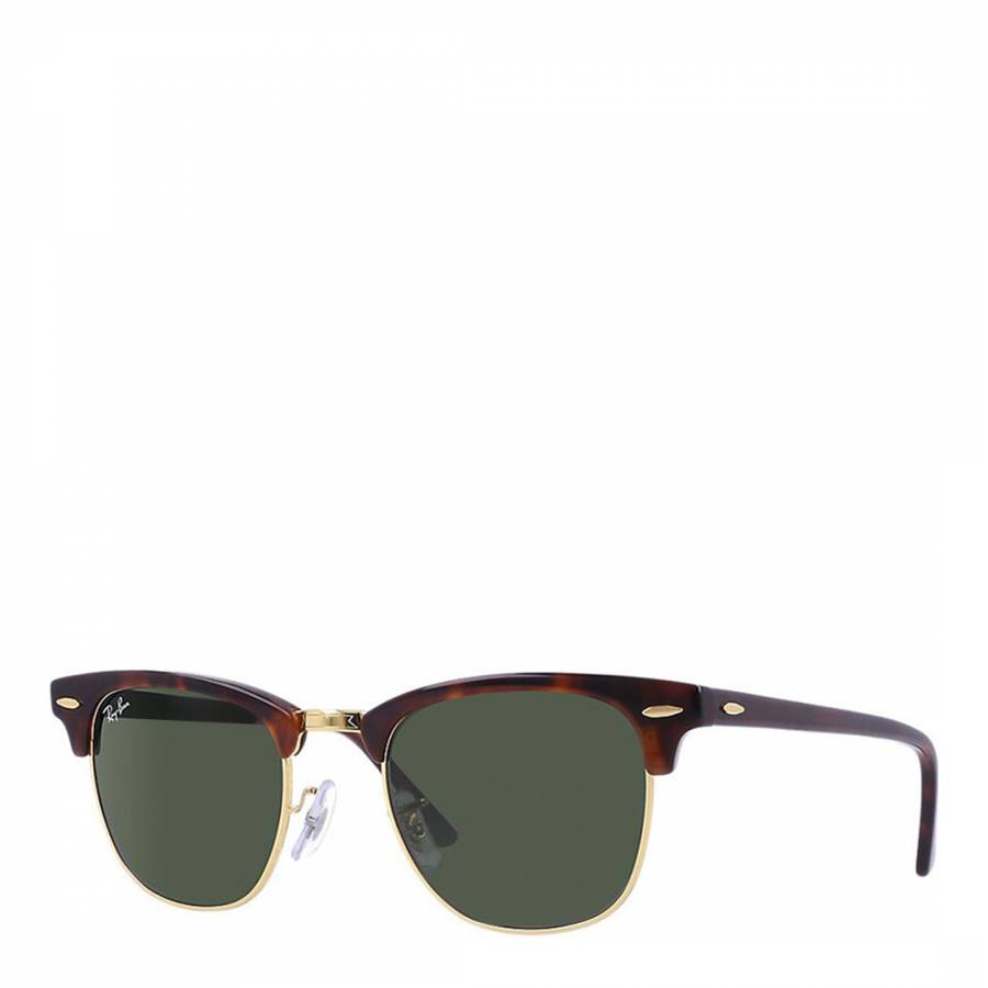 Unisex Tortoise Clubmaster Sunglasses 49mm - BrandAlley