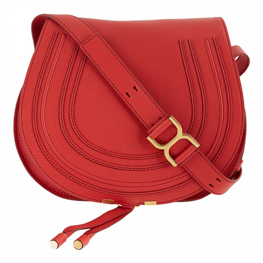 Red Leather Marcie Cross Body Bag - BrandAlley