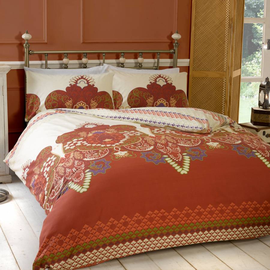 Red Cream Morocco Spice Double Duvet Cover Set Brandalley