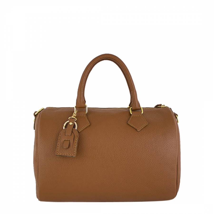 Cognac Brown Leather Doretta Handbag - BrandAlley