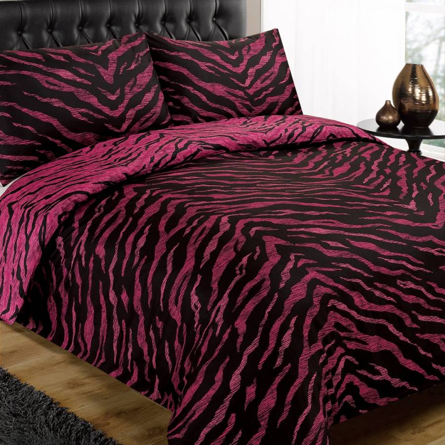 Pink Black Safari Tiger Print Kingsize Bedding Set Brandalley