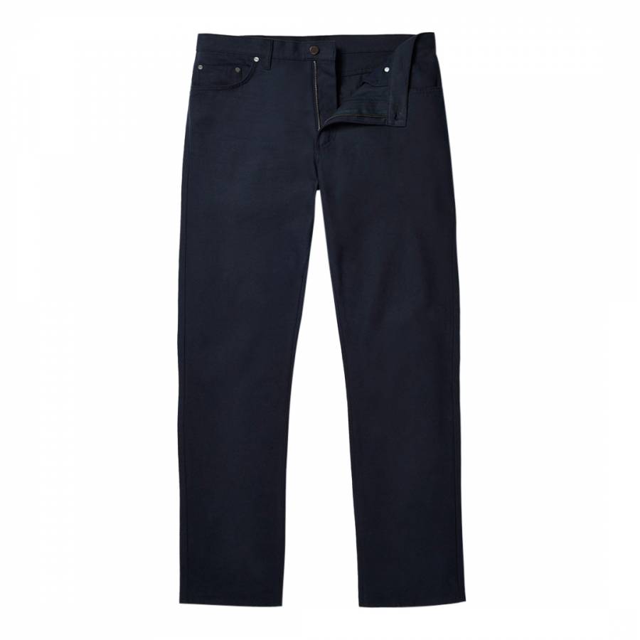 Navy Classic Cotton Moleskin Jeans - BrandAlley