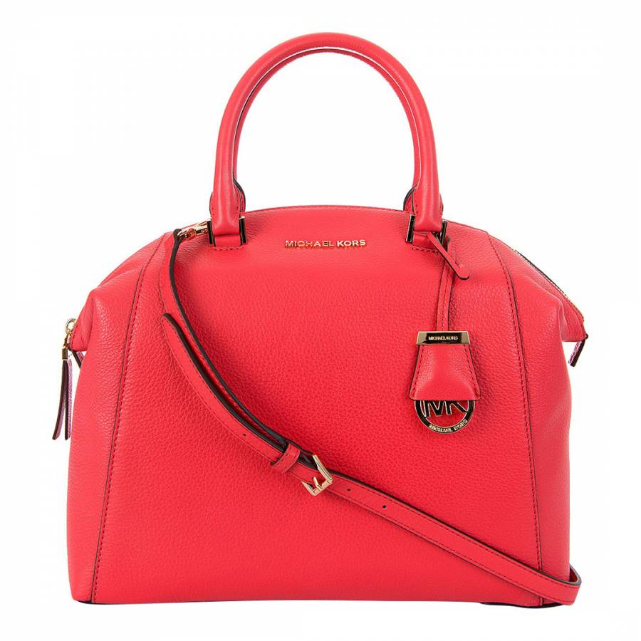 Coral Leather Riley Handbag - BrandAlley