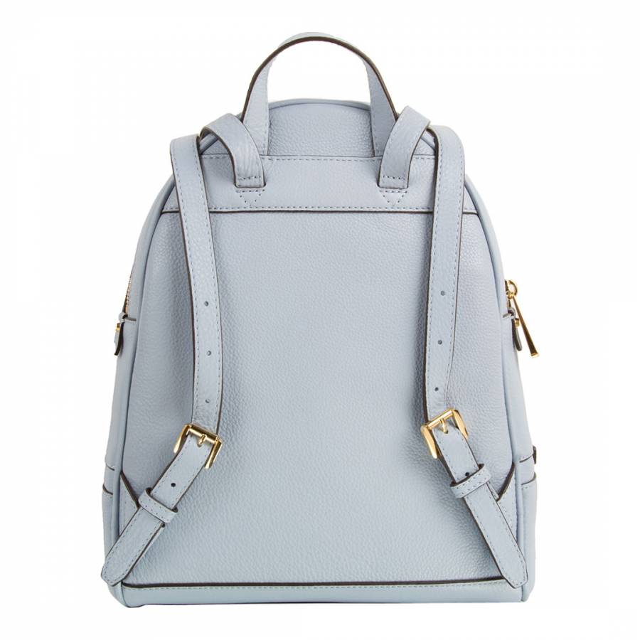 pale blue backpack