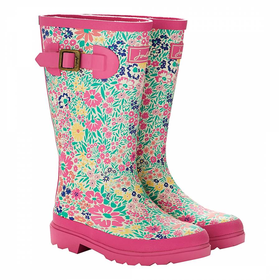 Girl's Multi Floral Wellington Boots - BrandAlley