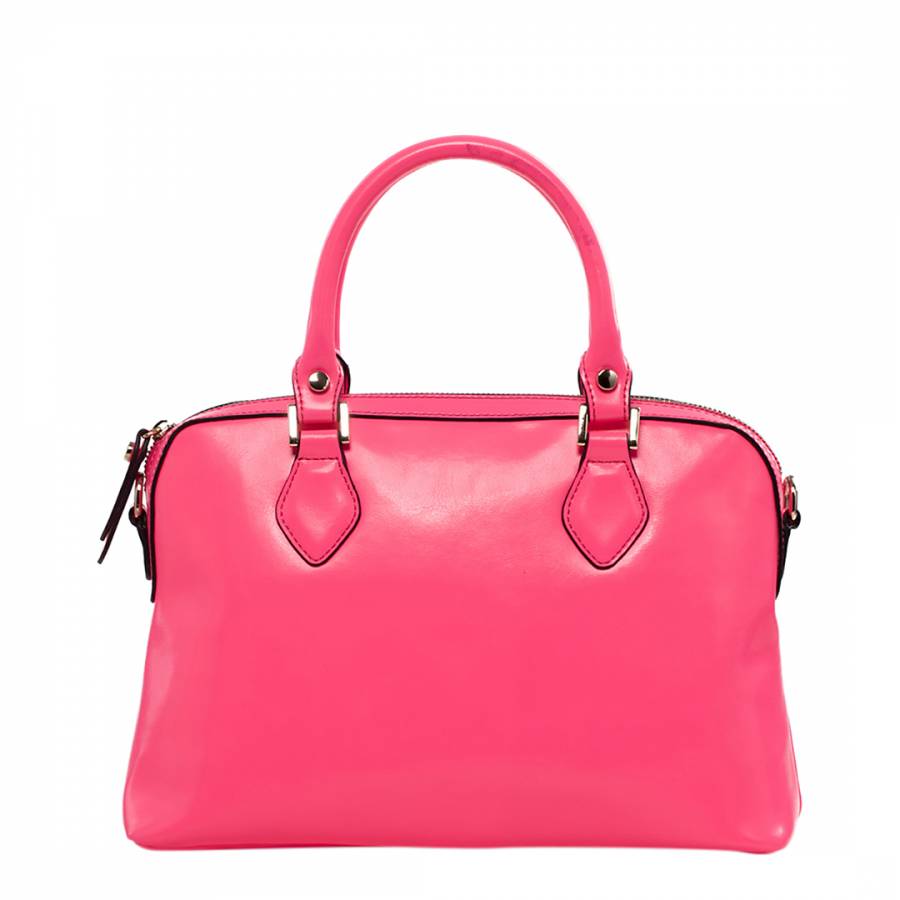 Pink Leather Handbag - BrandAlley