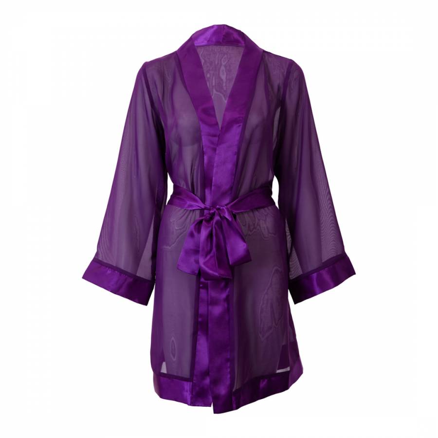 Purple Sheer Kimono - BrandAlley