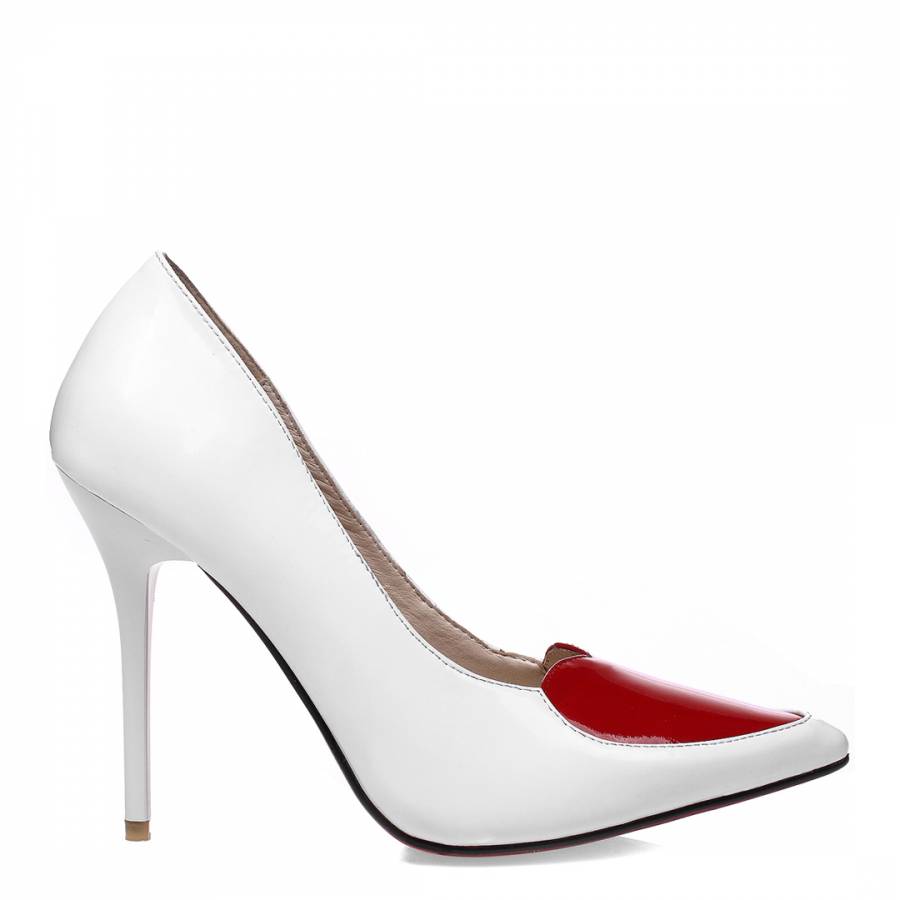red and white shoes heels