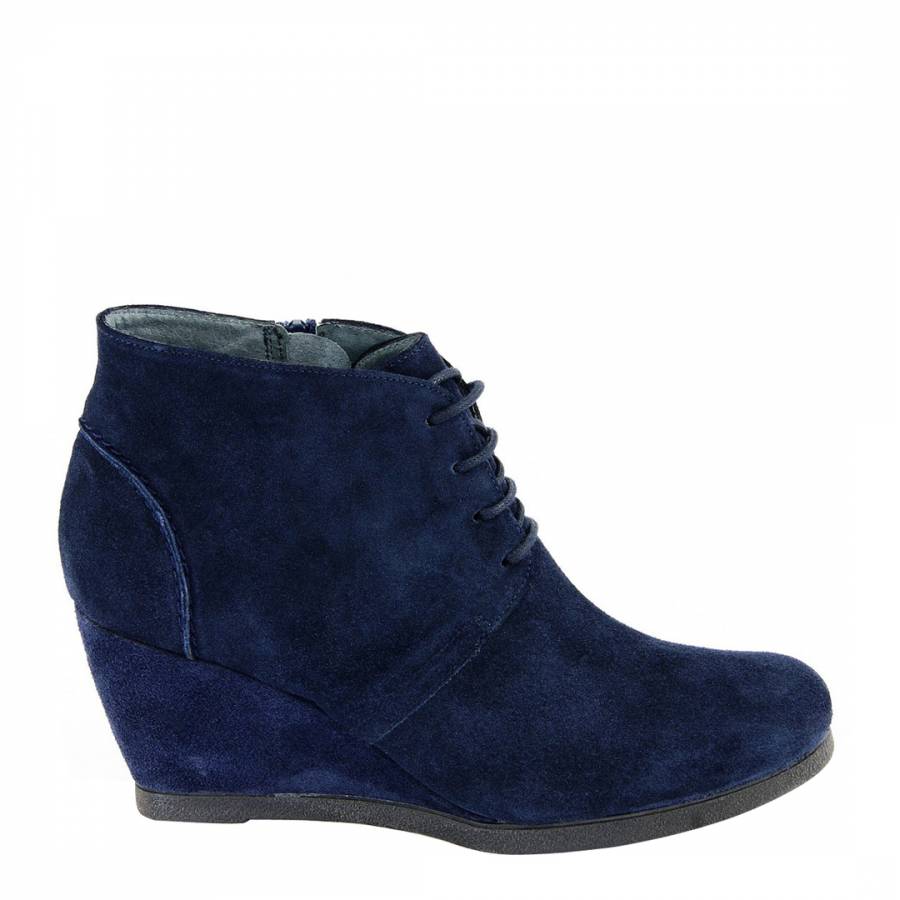 blue suede ankle boots uk