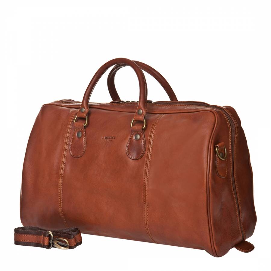 Brown Leather Travel Bag - BrandAlley