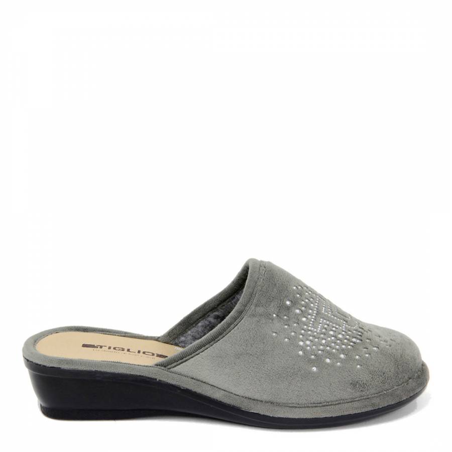 mule slippers with wedge heel
