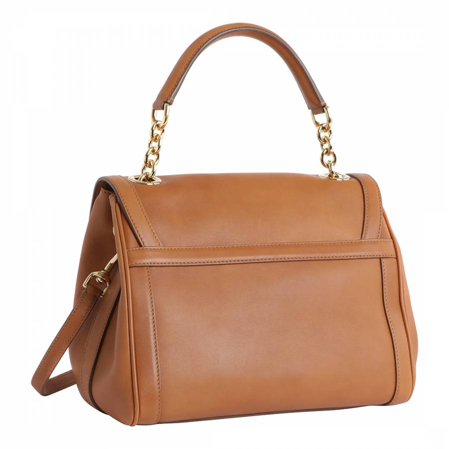 Tan Leather Miss Bonita Shoulder Bag - BrandAlley