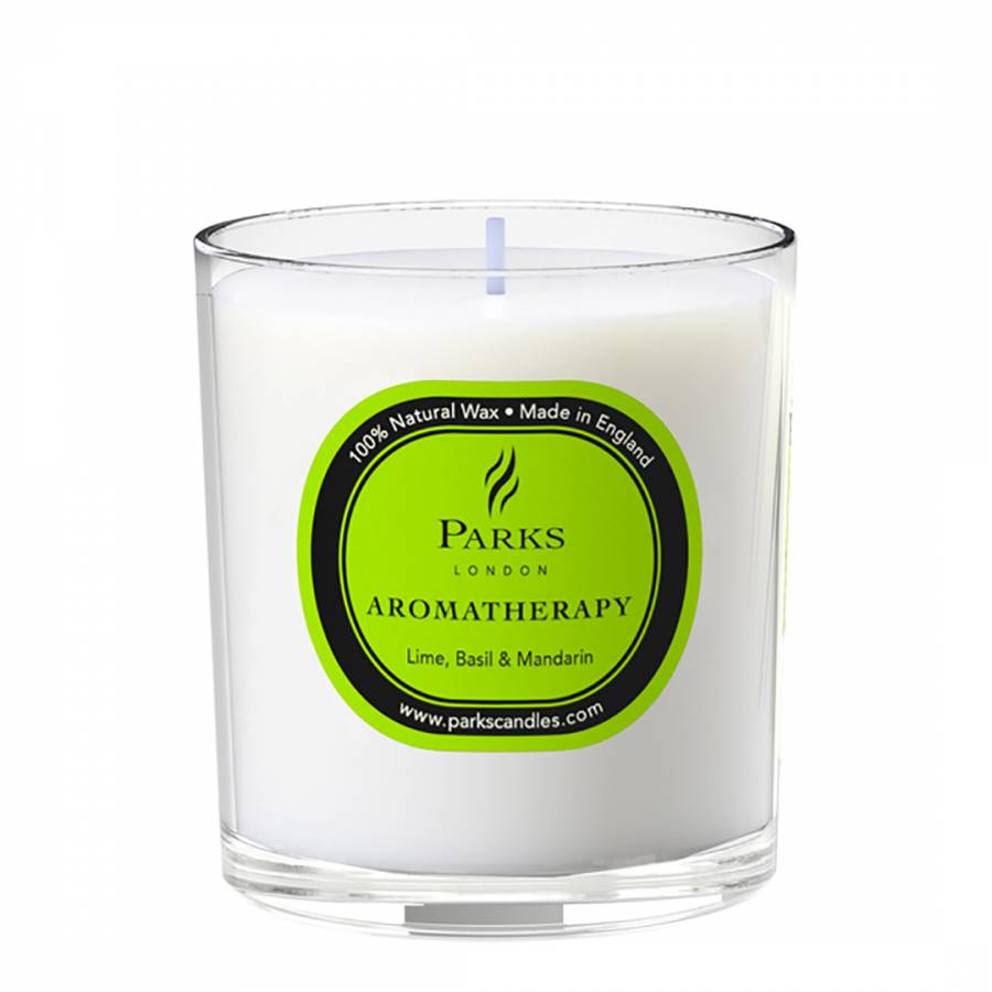 Aromatherapy Scented Candle Gift-Boxed Parks Candles Lime Basil and Mandarin 