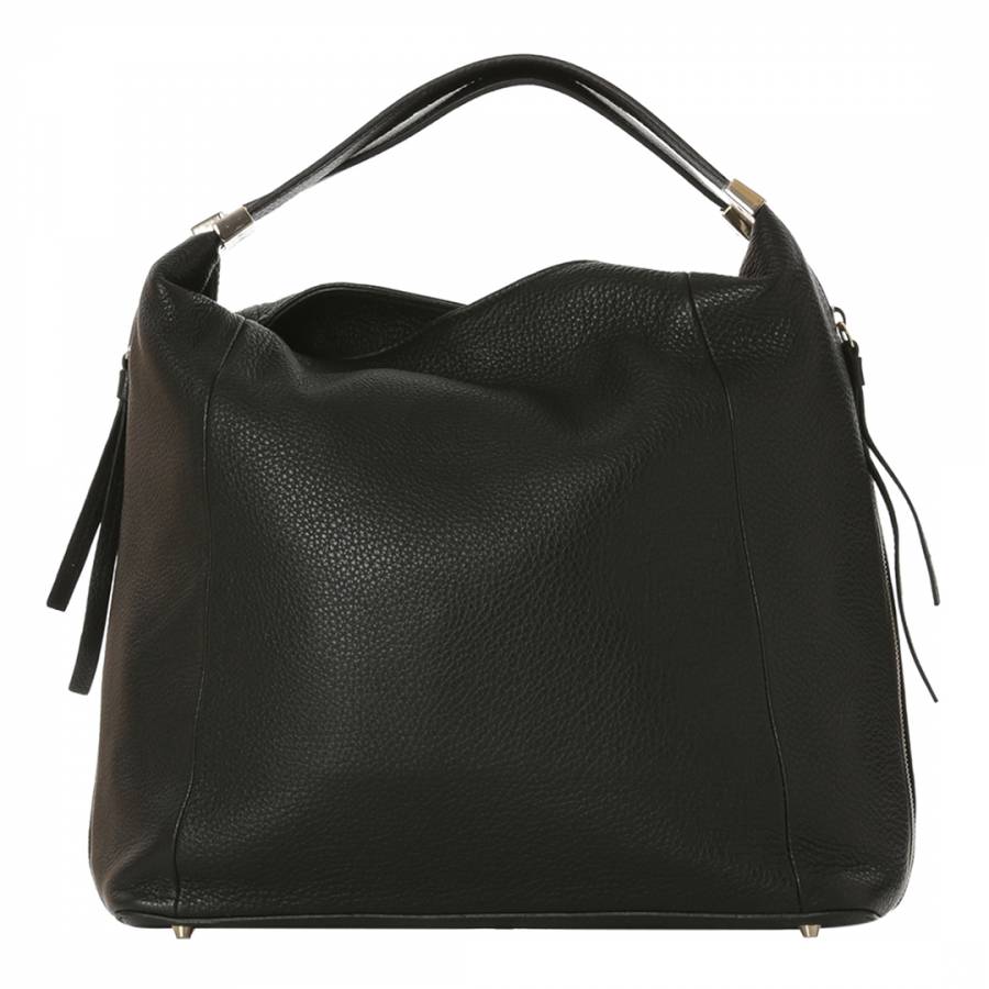 Black Leather Liz Hobo Bag - BrandAlley