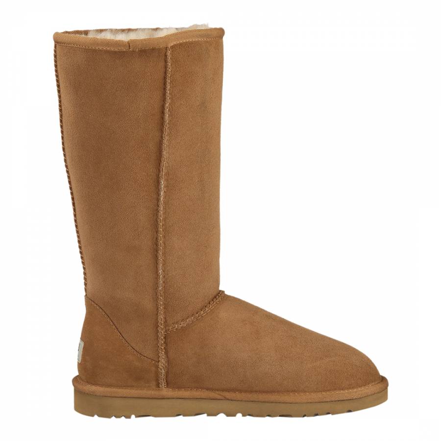 Chestnut Suede/Shearling Classic Tall Boots - BrandAlley
