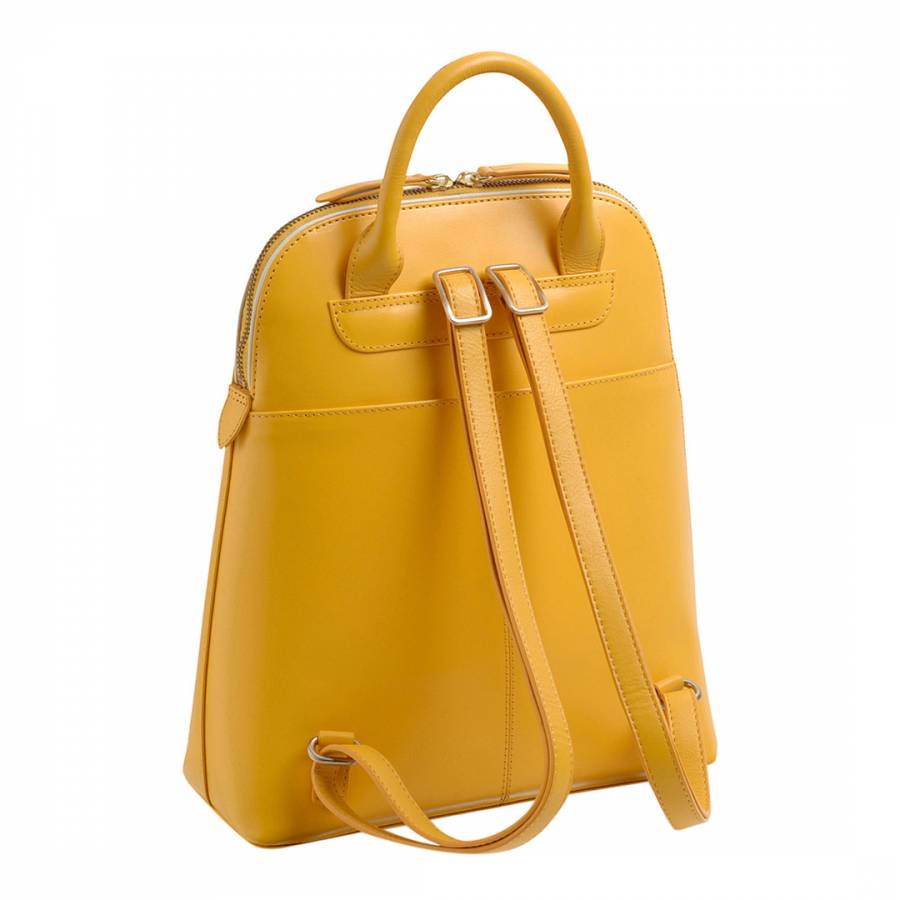 Yellow Leather Soho Backpack - BrandAlley