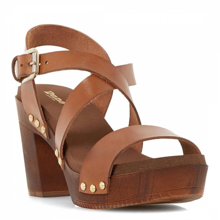 Tan Leather Jaxon Strappy Sandals - BrandAlley