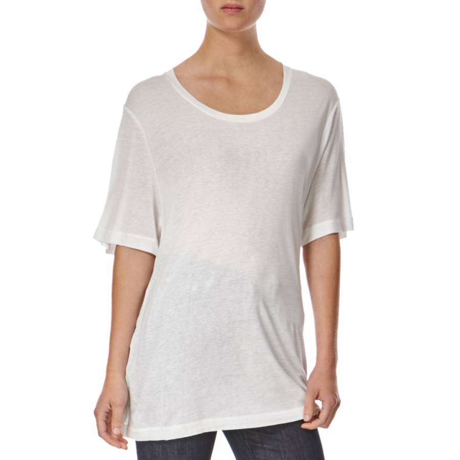 Unisex White Round Neck T Shirt - BrandAlley