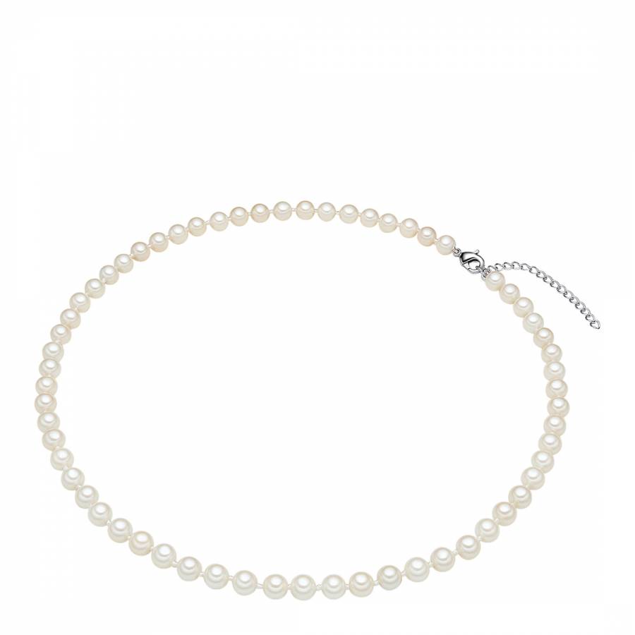 White Pearl Necklace 6mm / 45cm - BrandAlley