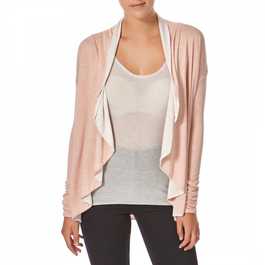 pale pink waterfall cardigan