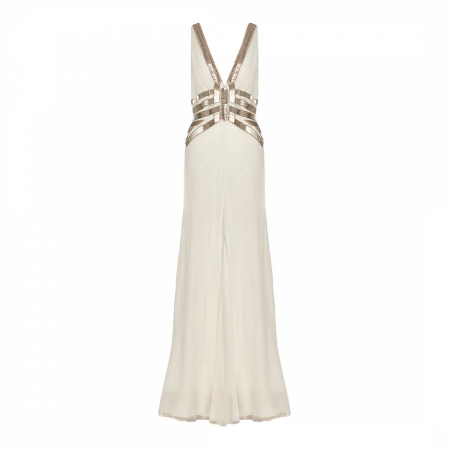 White Embellished Dress - BrandAlley