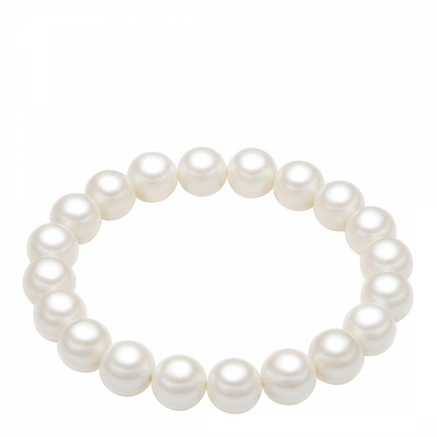 White Pearl Bracelet 10mm - BrandAlley