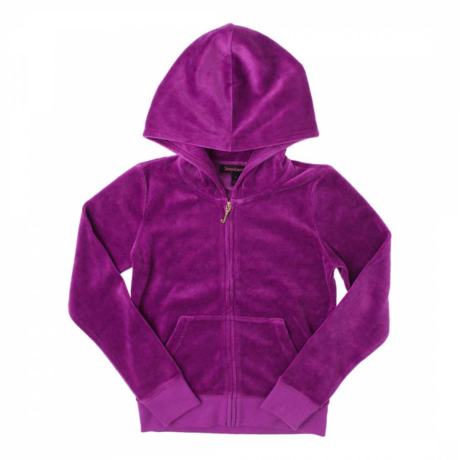 Purple Lace Original Velour Hooded Jacket - BrandAlley