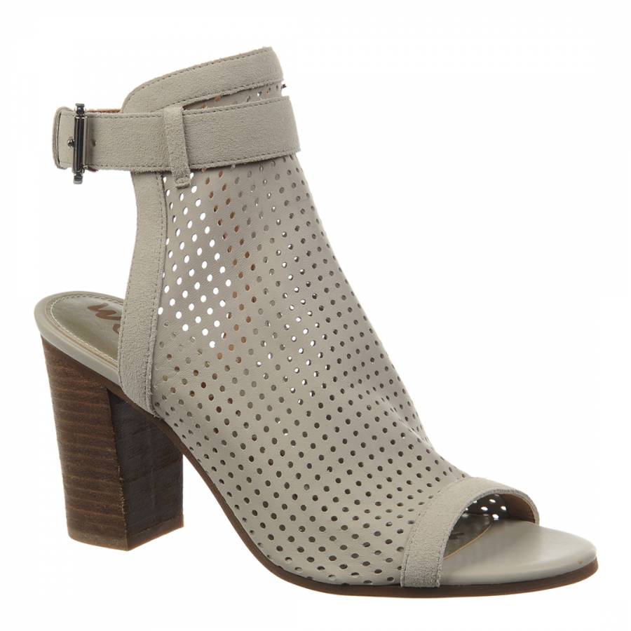 Taupe Leather Cage Emmie Heels - BrandAlley