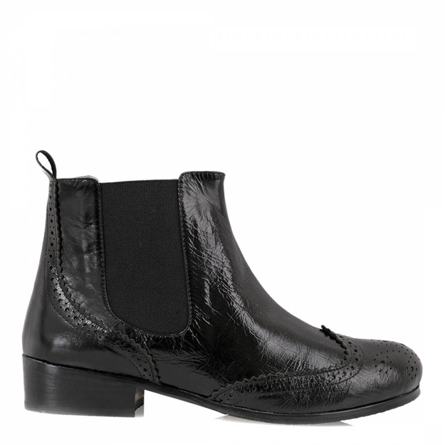 Black Leather Chelsea Ankle Boots - BrandAlley