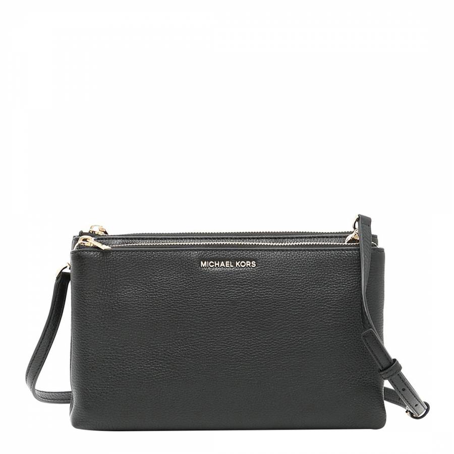 Michael Kors Black Leather Adele Crossbody