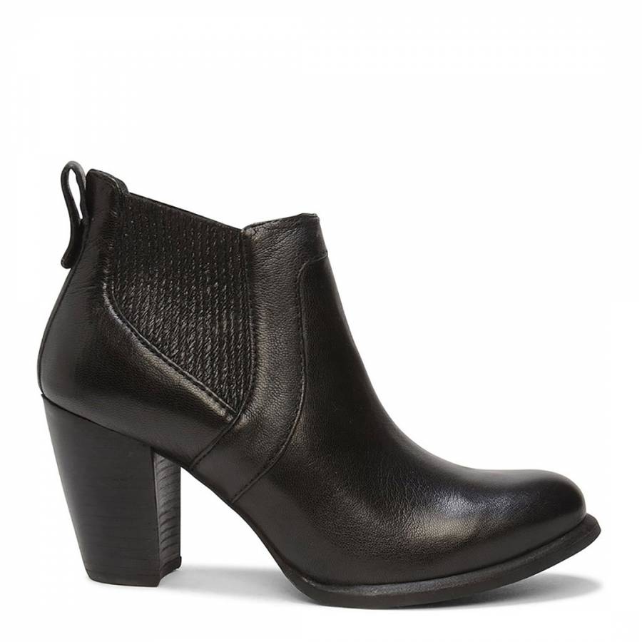 Black Leather Cobie II Ankle Boots 