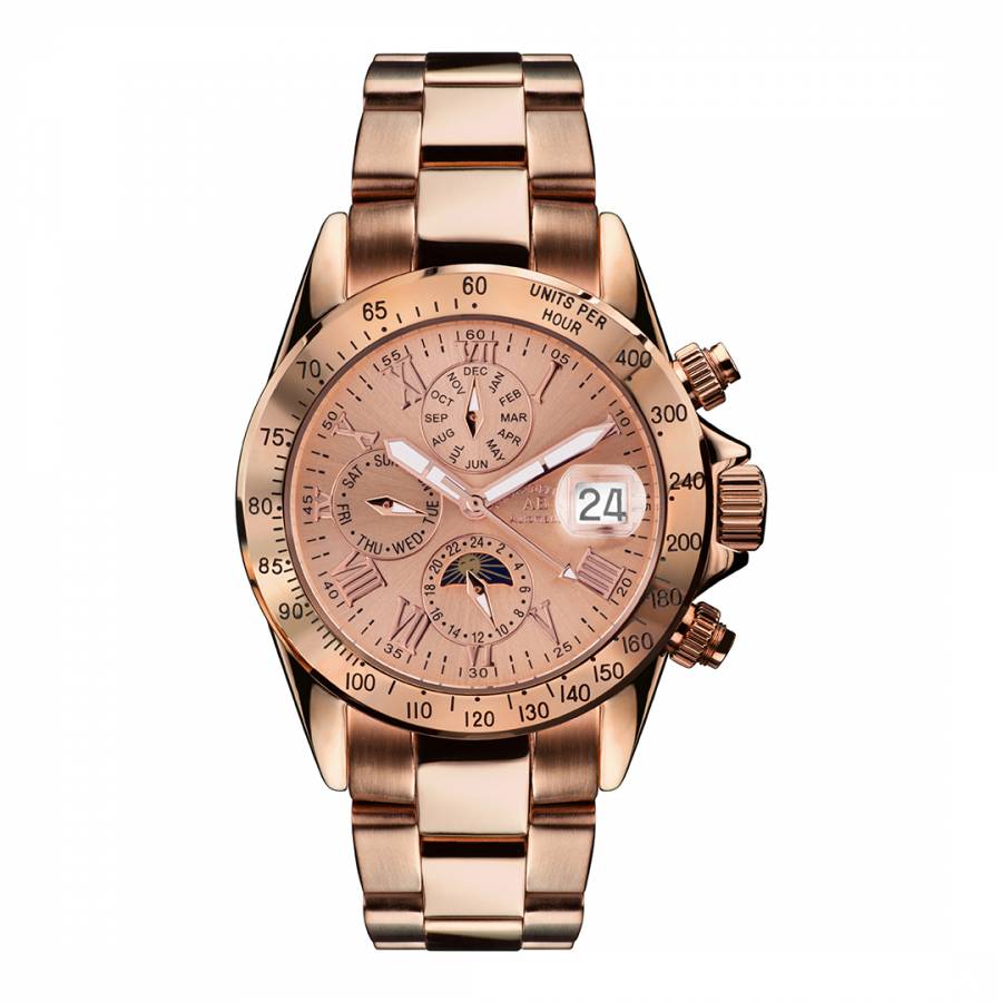 Men's Rose Gold Stainless Steel Watch - BrandAlley