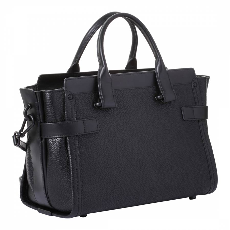 Black Pebble Leather Swagger Carryall Bag - BrandAlley