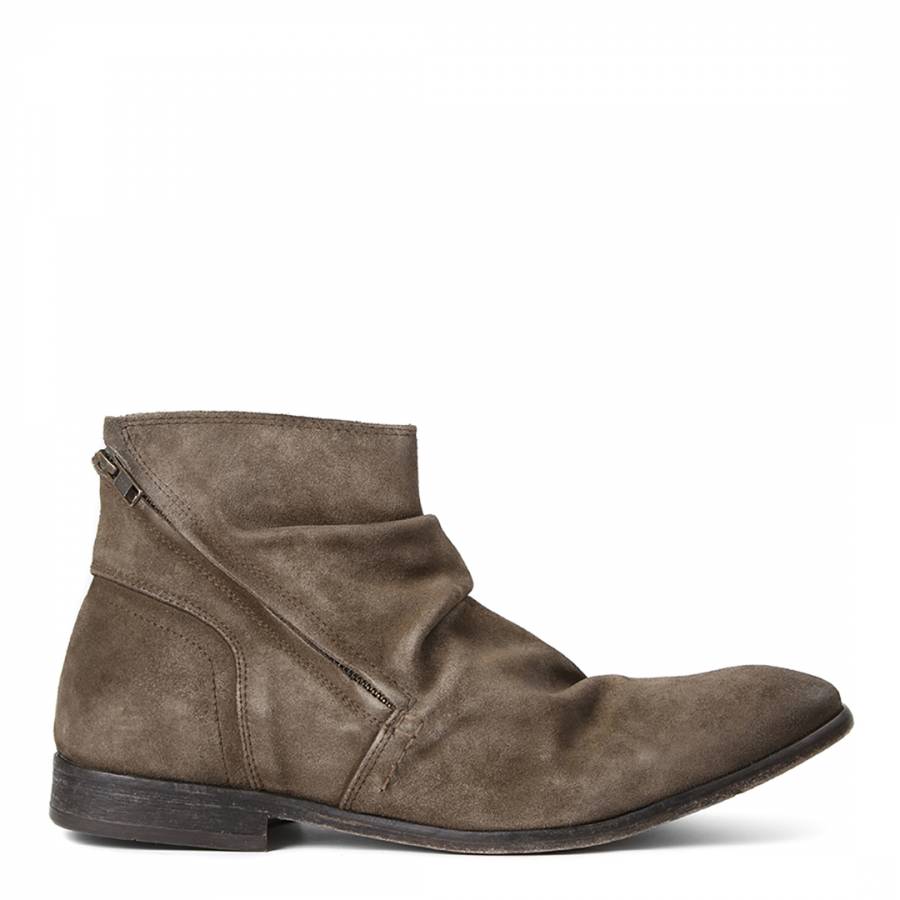 Beige Noel Ruched Leather Boots 