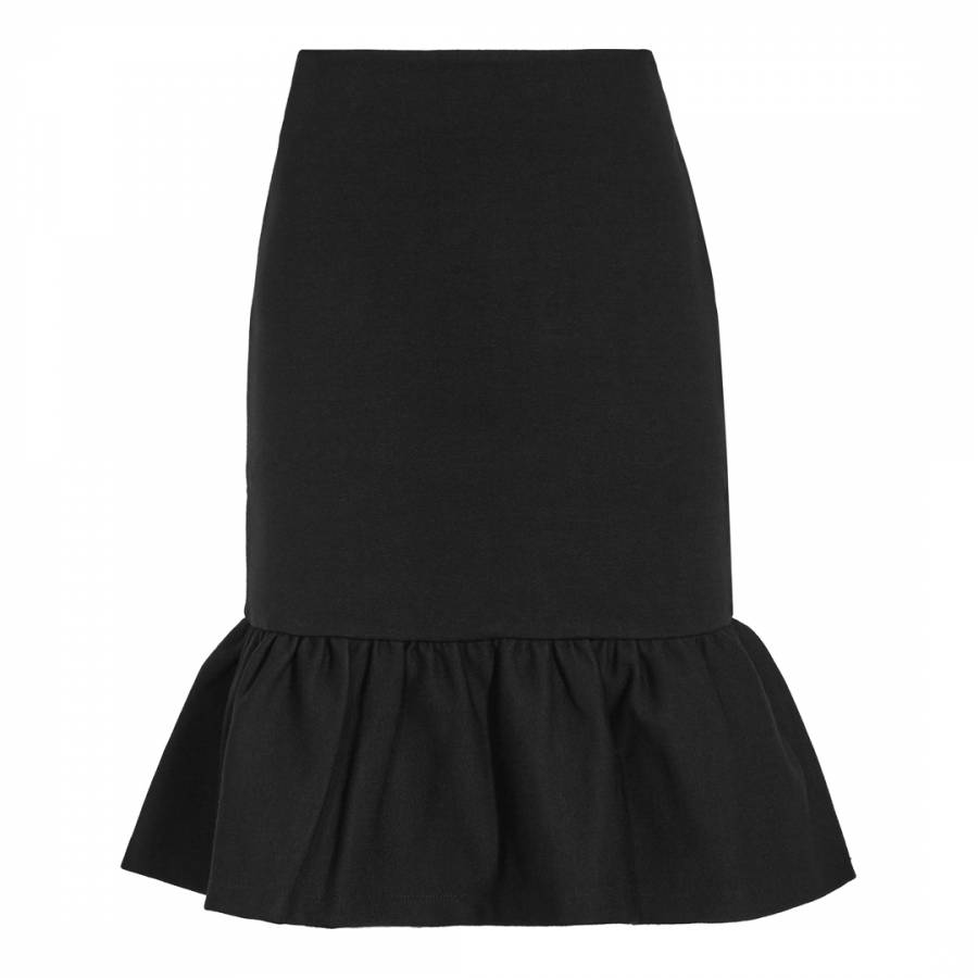 Black Gisele Peplum Stretch Skirt - BrandAlley