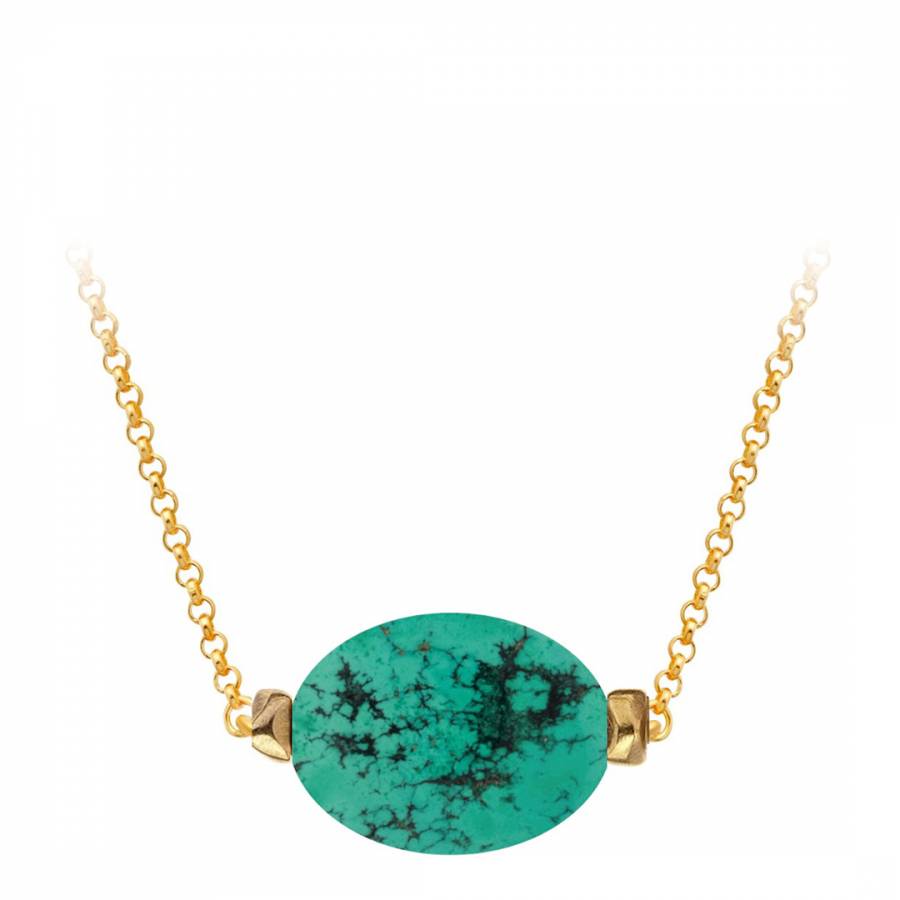 Gold Turquoise Necklace - BrandAlley