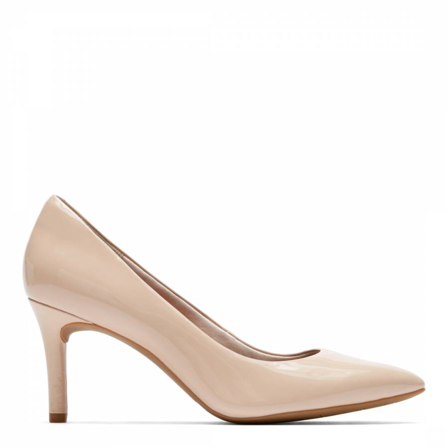 Nude Patent Leather Pointed Toe Court Shoes Brandalley
