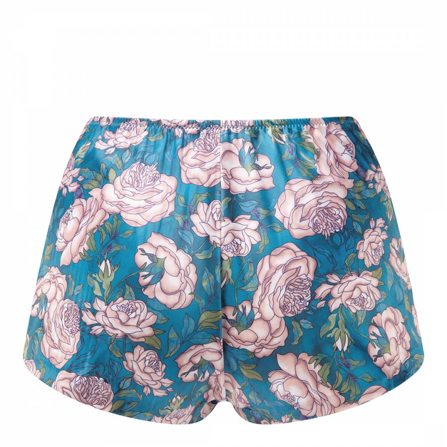 Blue/Pink Japanese Rose Shorts - BrandAlley